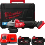MILWAUKEE M18FSAGSVO125X-502X M18 FUEL ONE-KEY 125 mm úhlová bruska s regulací a lopatkovým spínačem, 2x 5,0 Ah 4933493553
