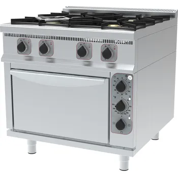 Sporák TECHNICA Plynový sporák, 4 plotýnky, volně stojící, elektrická trouba, řada 900, 20,3 kW, 900x900x900 mm | TECHNICA, 249520