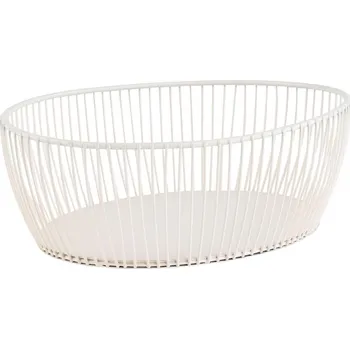 Odpadkový koš APS Oválný kovový koš 240x190 mm, bílý | APS, Svart