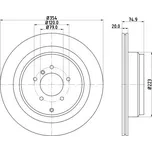 Brzdový kotouč HELLA 8DD 355 115-291
