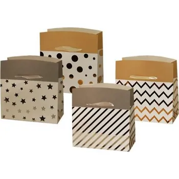 Dárková taška IMP taška - box střední zlatá, stř. /12/