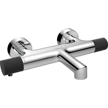 Vodovodní baterie Sapho SOLARIS nástěnná vanová termostatická baterie 150 mm chrom/černá WD010CB