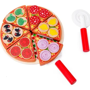 Hračka Krájecí dřevěná pizza Aga4Kids PIZZA TOY