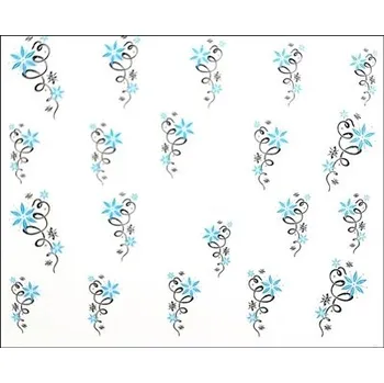 Vodoobtisky - Ornament černo-tyrkysový