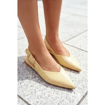 Dámské lodičky Boto Lakované baleríny s přezkou Rinalle Barva: Zlatá, Velikost: 37
