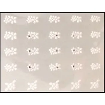 Zdobení - Bílé květy s kamínkami