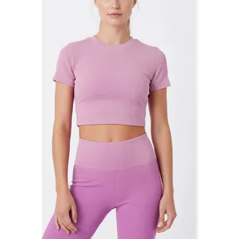 Sinsay - Sportovní top v žebrování - pastelová růžová - 340IH-03X - 340IH-03X-L