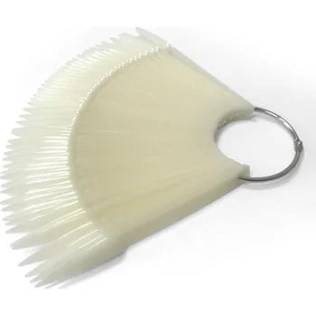 Umělé nehty Vzorník mléčný - Stiletto s kroužkem 50 ks