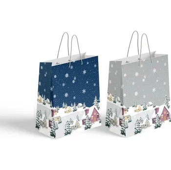 Dárková taška Taška dárková 180x230 mm vesnice ve ván. čase mix, barevná