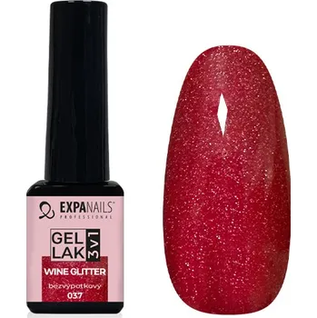 Lak na nehty EXPA-nails UV/LED Gel lak 3v1 - Wine glitter 5 ml