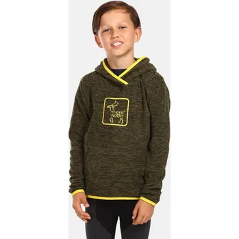 Chlapecká mikina Dětská fleecová mikina KILPI Flond zelená Velikost: 146