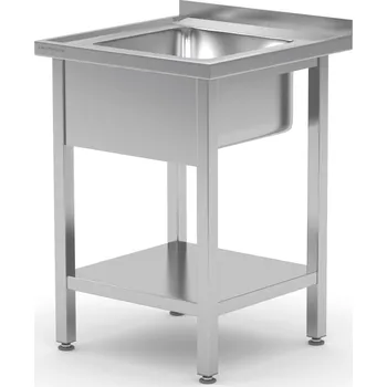 Jídelní stůl TECHNICA Stůl s jedním umyvadlem a policí 600x600x850 mm | TECHNICA, 2136060