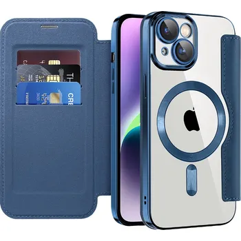 Pouzdro na mobilní telefon Techsuit - Pouzdro SmartMag Book - iPhone 14 Plus - modré