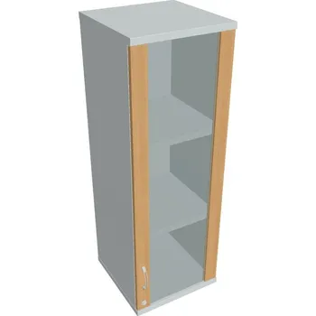 Policová skříň Skříň dveřová SZ 3 40 02 P H (pravá, horní) Zámek jednoduchý - BUK , ŠEDÁ