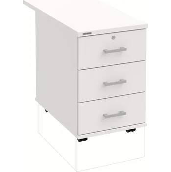 Zásuvkový kontejner Kancelářský kontejner K 33 P 80 - BÍLÁ , BÍLÁ