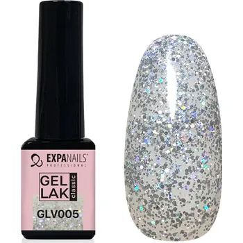 Lak na nehty UV/LED Gel lak - GLV005 třpyt - 5 ml