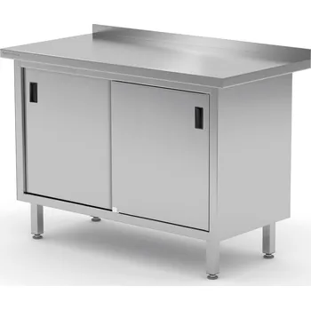 Jídelní stůl TECHNICA Nástěnný stůl se skříňkou s posuvnými dveřmi 1700x600x850 mm | TECHNICA, 1281760