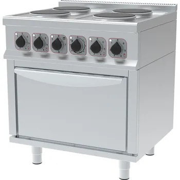 Sporák TECHNICA Elektrický sporák, 4 hořáky, volně stojící, elektrická trouba, linka 700, 14,5 kW, 800x700x900 mm | TECHNICA, 247514