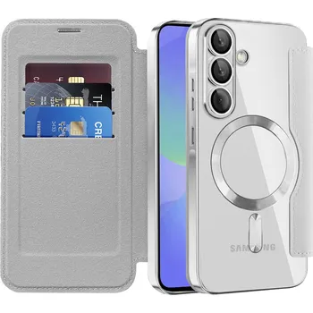 Pouzdro na mobilní telefon Techsuit - Pouzdro SmartMag Book - Samsung Galaxy A36 5G - šedé