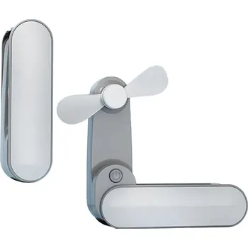 Domácí ventilátor Techsuit - Ruční ventilátor (TF1) - přenosný, do kapsy, nastavitelný, dobíjecí, tichý, 1200mAh - bílý