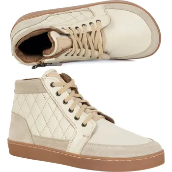 Dámská zimní obuv Dámské zimní barefoot boty kožené Z-B05 ecru 40