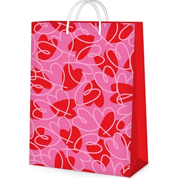 Dárková taška - Beauty se srdíčky (12 × 10 × 18 cm)
