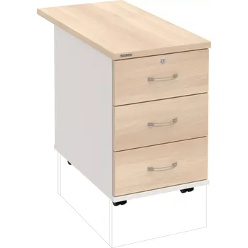 Zásuvkový kontejner Kancelářský kontejner K 33 P 80 - AKÁT , BÍLÁ