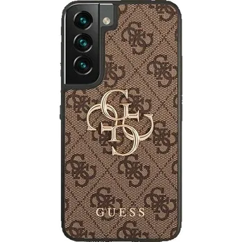 Pouzdro na mobilní telefon Zadní Kryt Guess pro Samsung Galaxy S22 hnědý