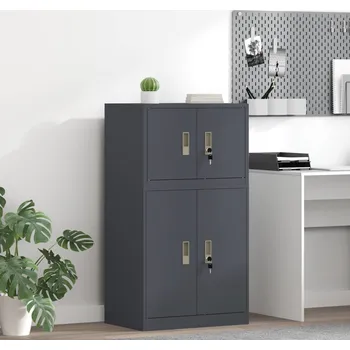 Zásuvkový kontejner vidaXL Úložná skříňka Antracit 60 x 40 x 40 cm Ocel [891714]