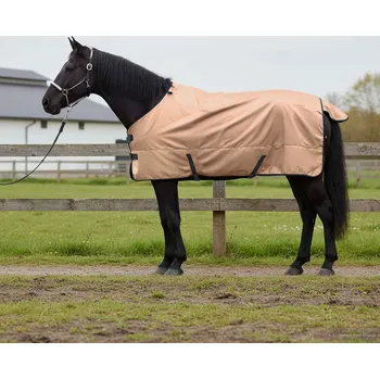 Jezdecké sedlo vidaXL Deka pro koně Cappuccino 145 cm Polyester [42013114]