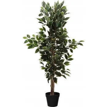 umělá květina UMĚLÝ FIKUS 115 CM V ČERNÉM KVĚTINÁČI PLAST