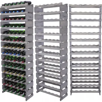 Stojan na víno Stojan na lahve modulární regál na víno 14x6 lahví POLSKÝ EKO BEZ NÁŘADÍ
