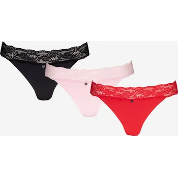 Kalhotky BOUX AVENUE 3PACK BAREVNÉ TANGÁ KALHOTKY (36)