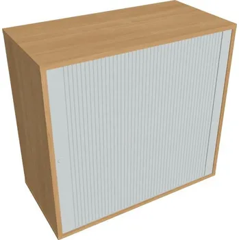 Policová skříň Skříň polic rolet levá DZ 2 80 03 P - DUB , ŠEDÁ