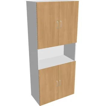 Policová skříň Skříň policová dveřová D 5 80 05 - DUB , BÍLÁ