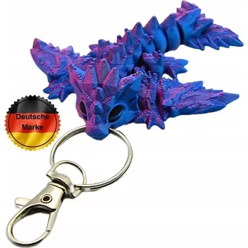 KEYSPACE Přívěsek Na Klíče Drak 3D Tištěný pohyblivý drak Přívěsek