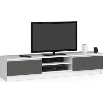 Televizní stolek Akord Katalina (bílá + šedá)