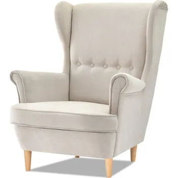 Křeslo Mebel Partner Margis (písková + buk)