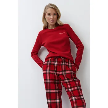 Dámské pyžamo Aruelle vánoční dámské pyžamo bavlněné červené - ARURED/červená / XL ARU5E001-RED