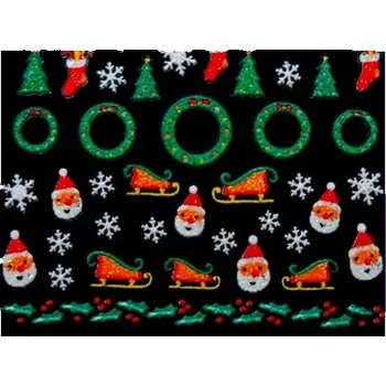 Zdobení - Vánoční - Santa, sáňky, věnce, vločky