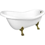 Polysan RETRO volně stojící vana 147 x 69,5 x 67, 5 cm nohy bronz bílá 85356