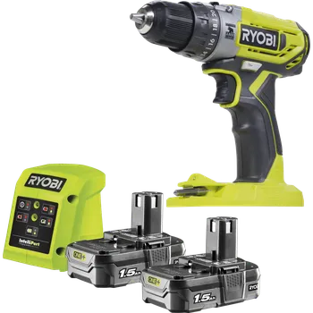 Vrtačka RYOBI 18V ONE+ Aku vrtačka s příklepem, 2x 1,5 Ah 5133005302