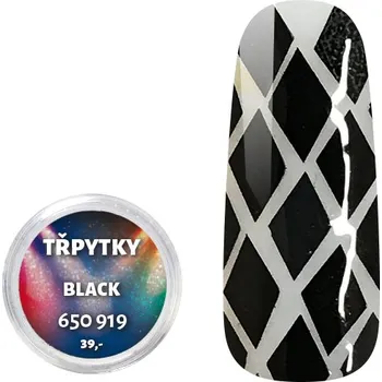 Třpytky - hologram - Black