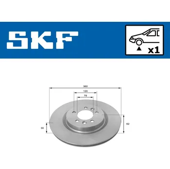 Brzdový kotouč Brzdový kotouč SKF VKBD 81355 V1