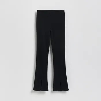 Reserved - Zvonové kalhoty s rozparky - černý - 171HN-99X - 171HN-99X-134