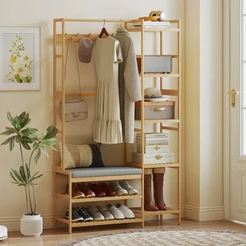 Předsíňová stěna HOMCOM Předsíňová stěna, přírodní 497208