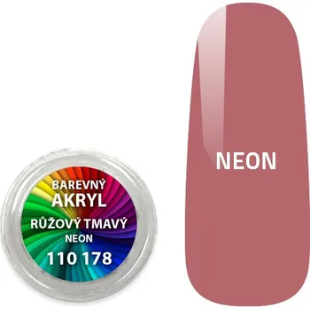 Umělé nehty EXPA-nails Akryl pudr neonový - Růžový tmavý - 4 ml