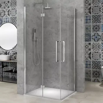 NOMI DUE 60x60 Čiré Sprchová zástěna zalamovací čtvercová