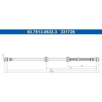 Brzdová hadice Brzdová hadice, 83.7813-0633.3