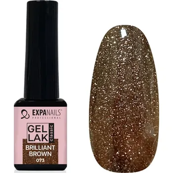 Lak na nehty EXPA-nails UV/LED Gel lak - Brilliant Brown třpyt 5 ml